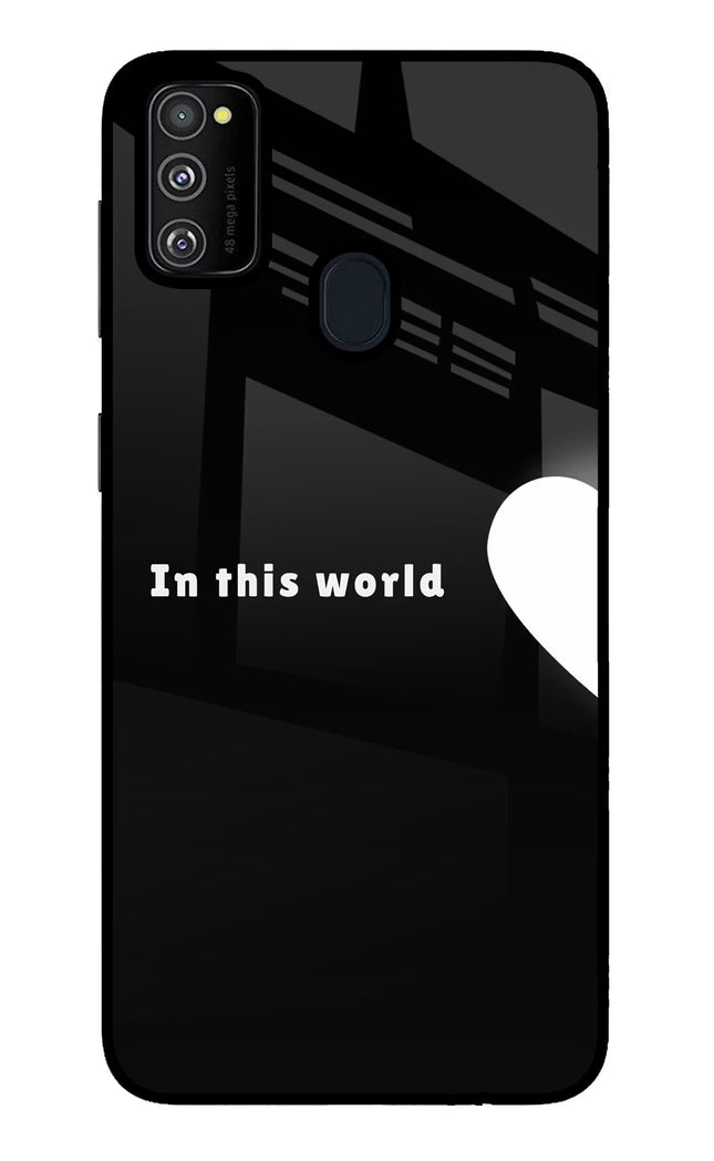 This World Samsung M30s Glass Case Back Cover by Casekaro