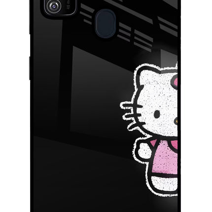 Kitty Charm Samsung M30s Glass Case Back Cover by Casekaro