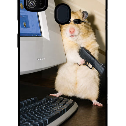 Hacker Hamster Samsung M30s Glass Case Back Cover by Casekaro