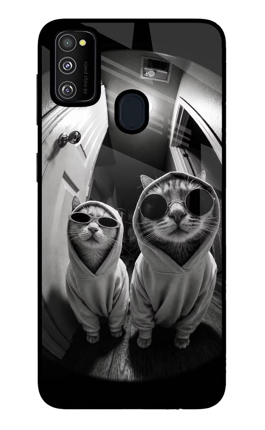 Hood Cats Samsung M30s Glass Case