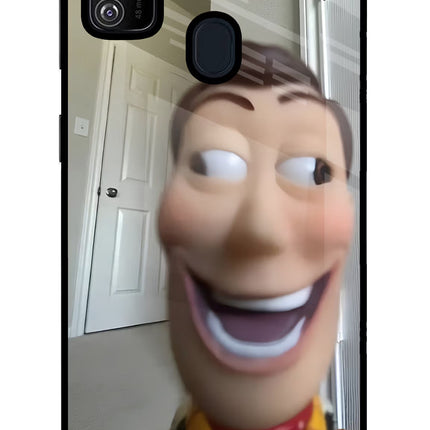 Side Eye Woody Samsung M30s Glass Case Back Cover by Casekaro