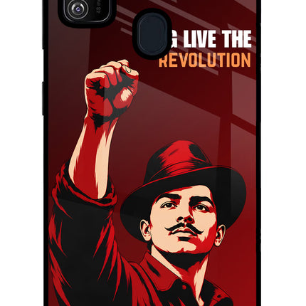 Bhagat Singh Revolution Samsung M30s Glass Case Back Cover by Casekaro