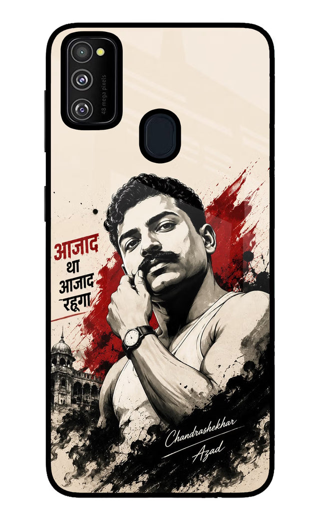 Chandrashekhar Azad Fearless Samsung M30s Glass Case Back Cover by Casekaro