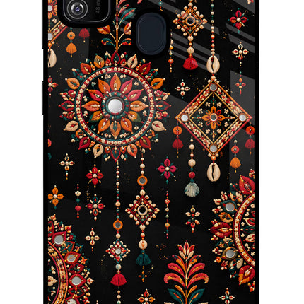 Boho Noir Samsung M30s Glass Case