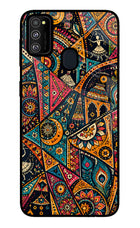 Folk Print Samsung M30s Glass Case