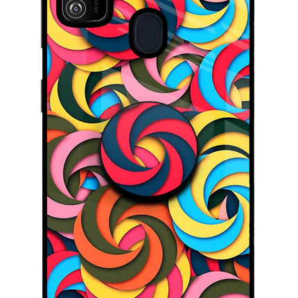 Spiral Pattern Samsung M30s Pop Case by Casekaro