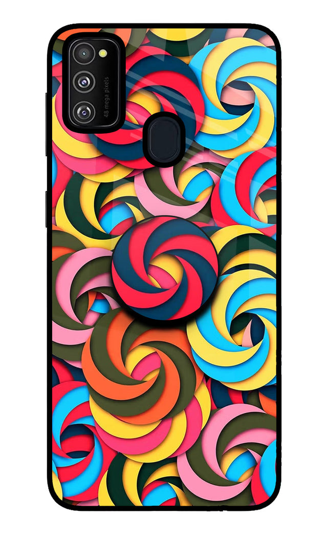 Spiral Pattern Samsung M30s Pop Case by Casekaro