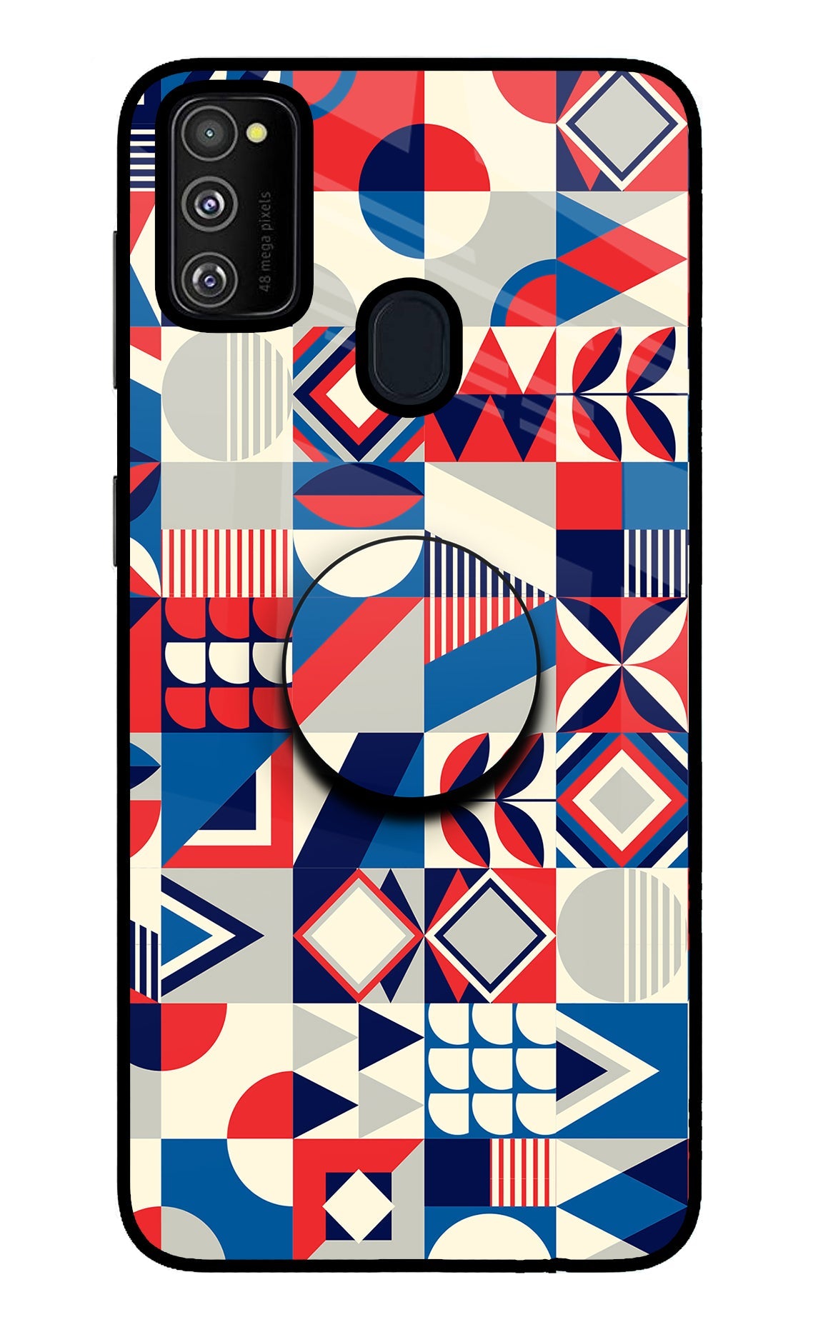 Colorful Pattern Samsung M30s Glass Case