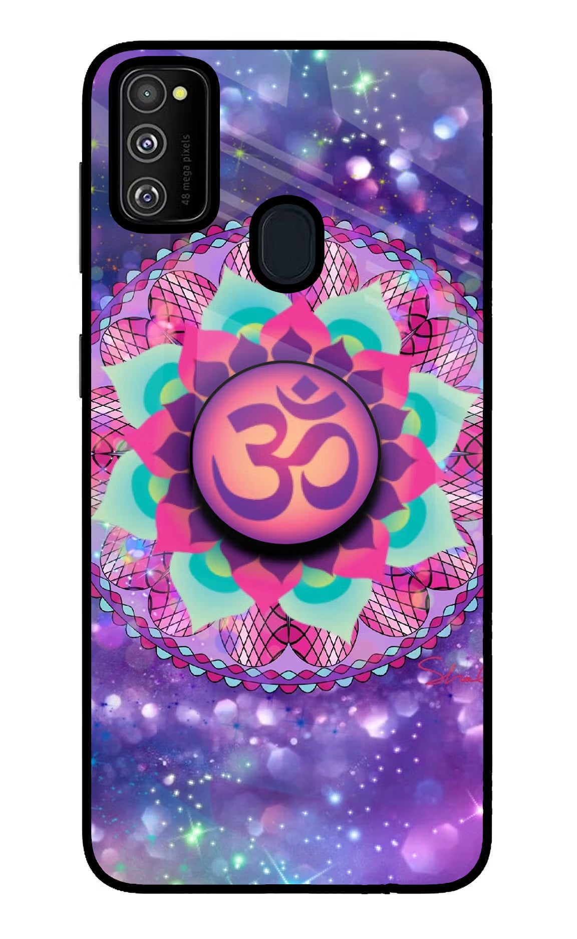 Om Purple Samsung M30s Pop Case by Casekaro