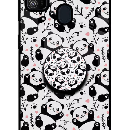 Cute Panda Samsung M30s Pop Case by Casekaro