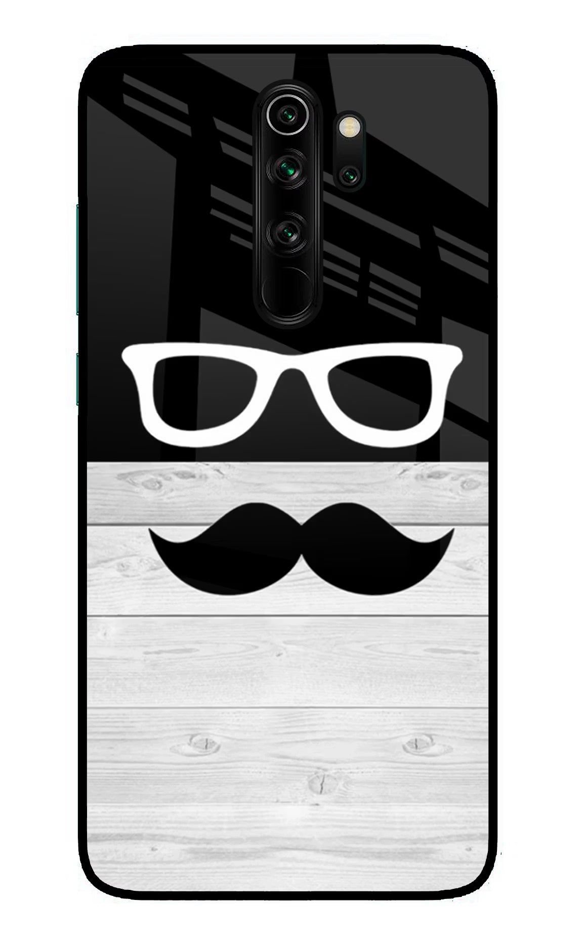 Mustache Redmi Note 8 Pro Glass Case Back Cover by Casekaro