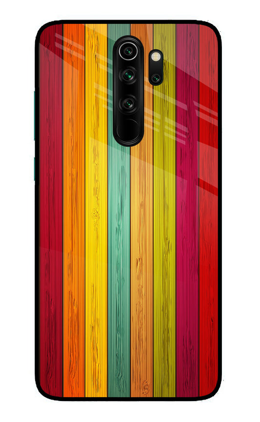 Multicolor Wooden Redmi Note 8 Pro Glass Case