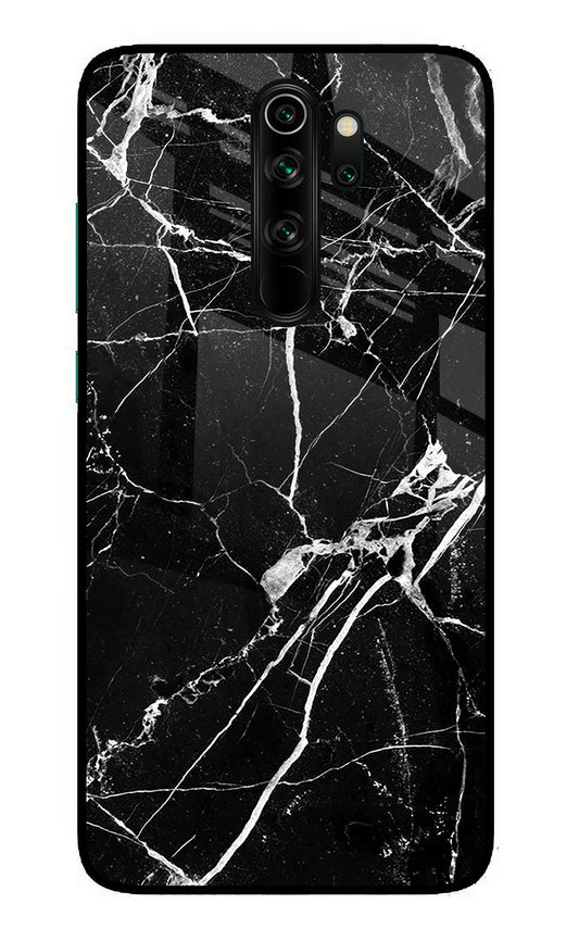 Black Marble Pattern Redmi Note 8 Pro Glass Case