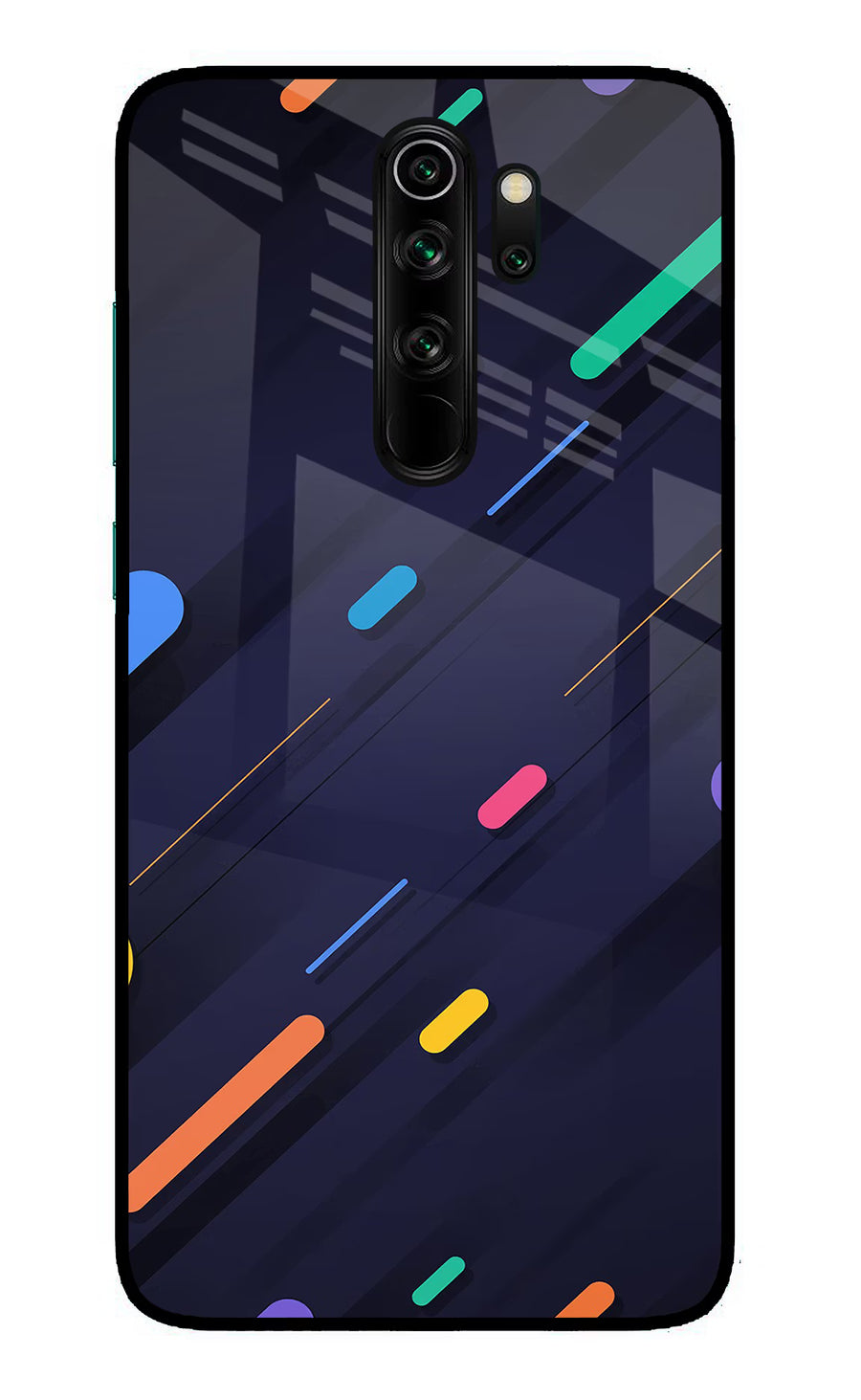 Abstract Design Redmi Note 8 Pro Back Cover, Glass case