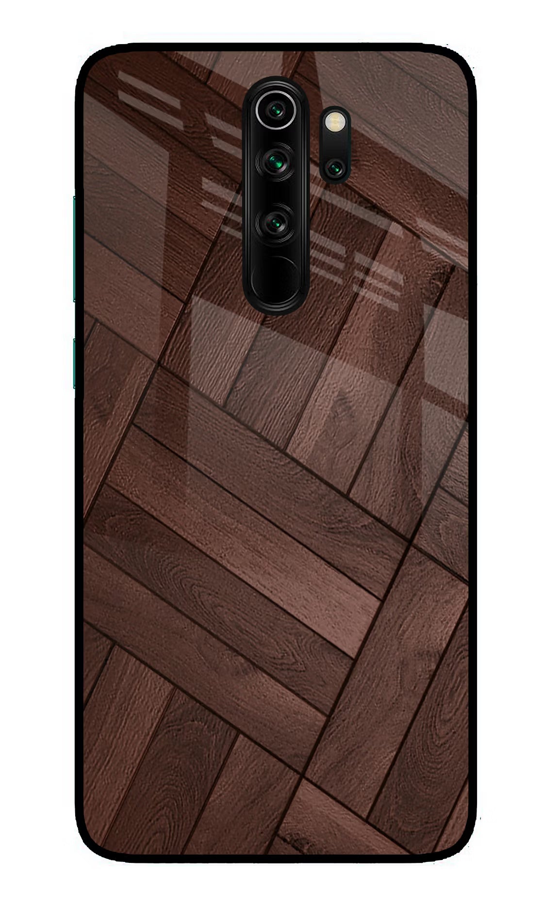 Wooden Texture Design Redmi Note 8 Pro Glass Case Back Cover by Casekaro