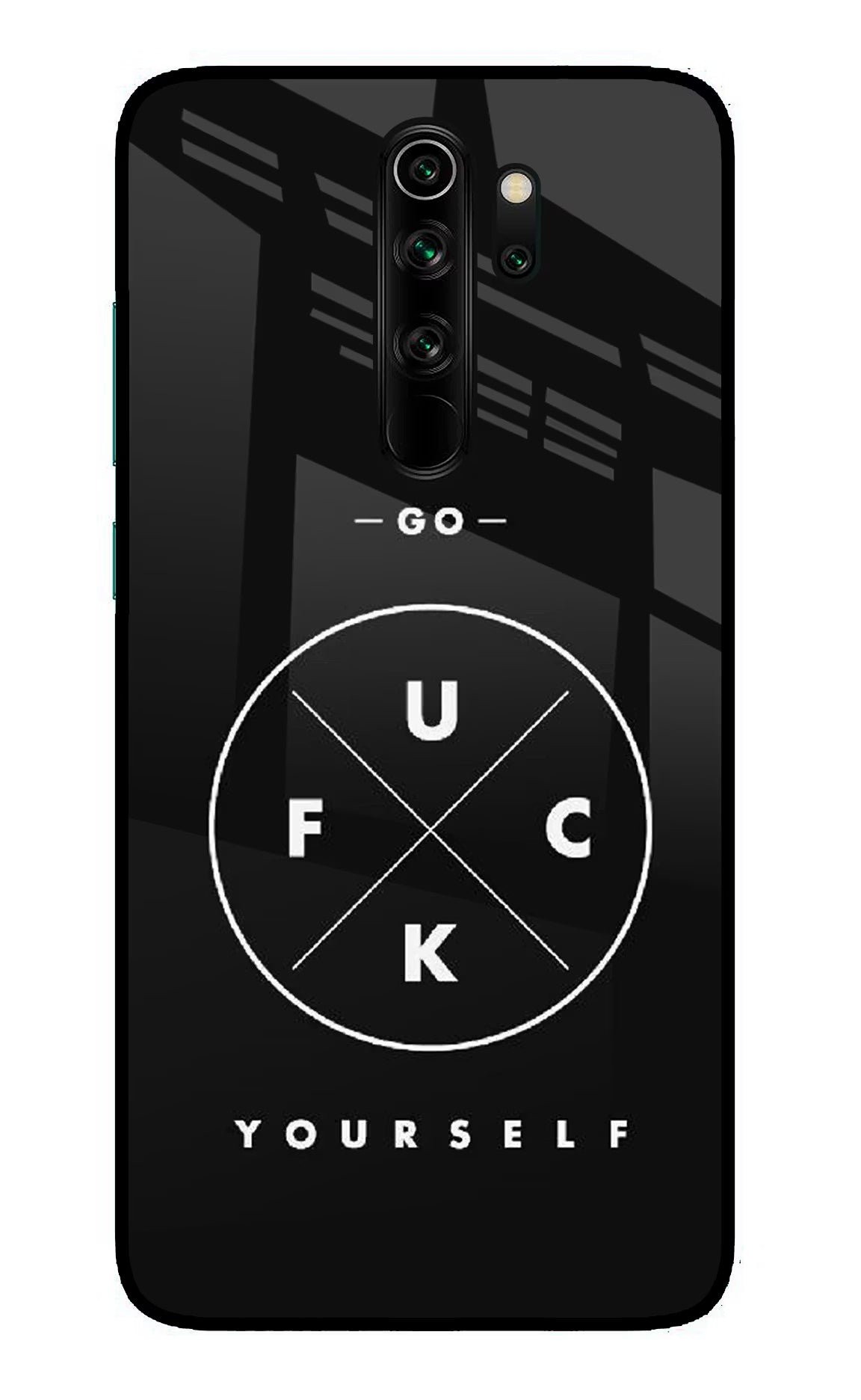 Go Fuck Yourself Redmi Note 8 Pro Glass Case Back Cover by Casekaro