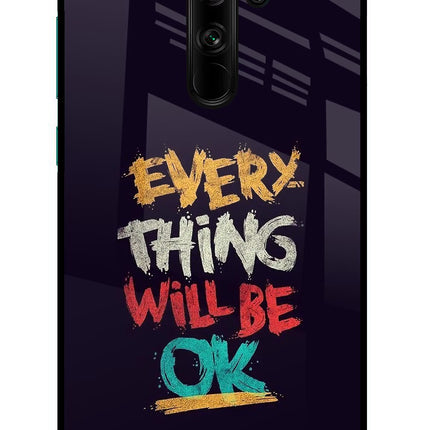 Everything Will Be Ok Redmi Note 8 Pro Glass Case Back Cover by Casekaro