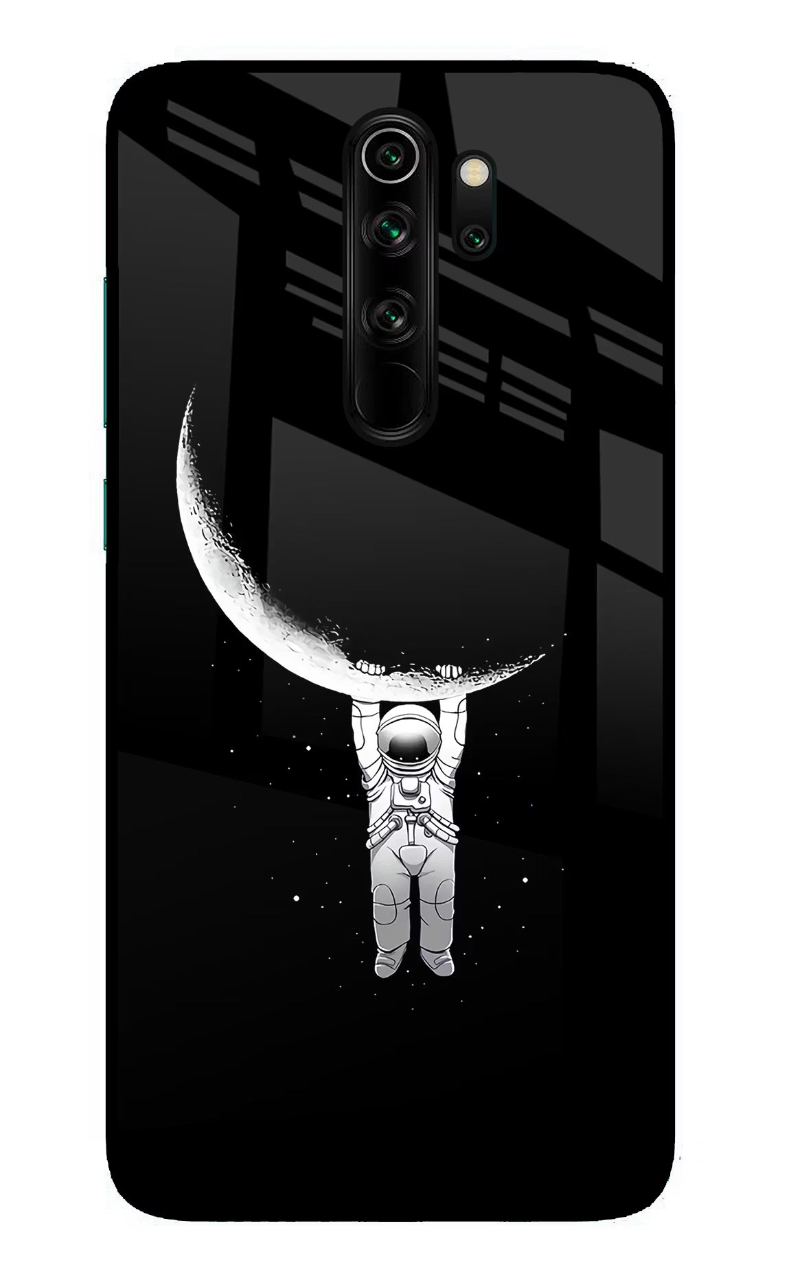 Moon Space Redmi Note 8 Pro Glass Case Back Cover by Casekaro