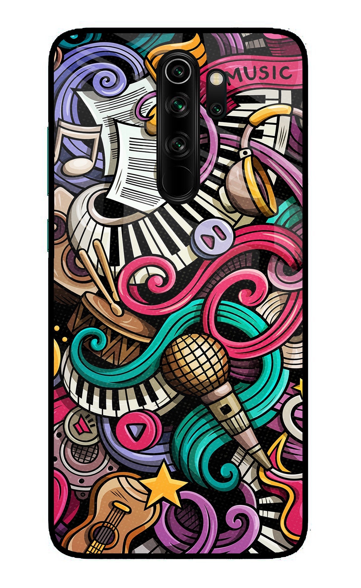 Music Abstract Redmi Note 8 Pro Glass Case