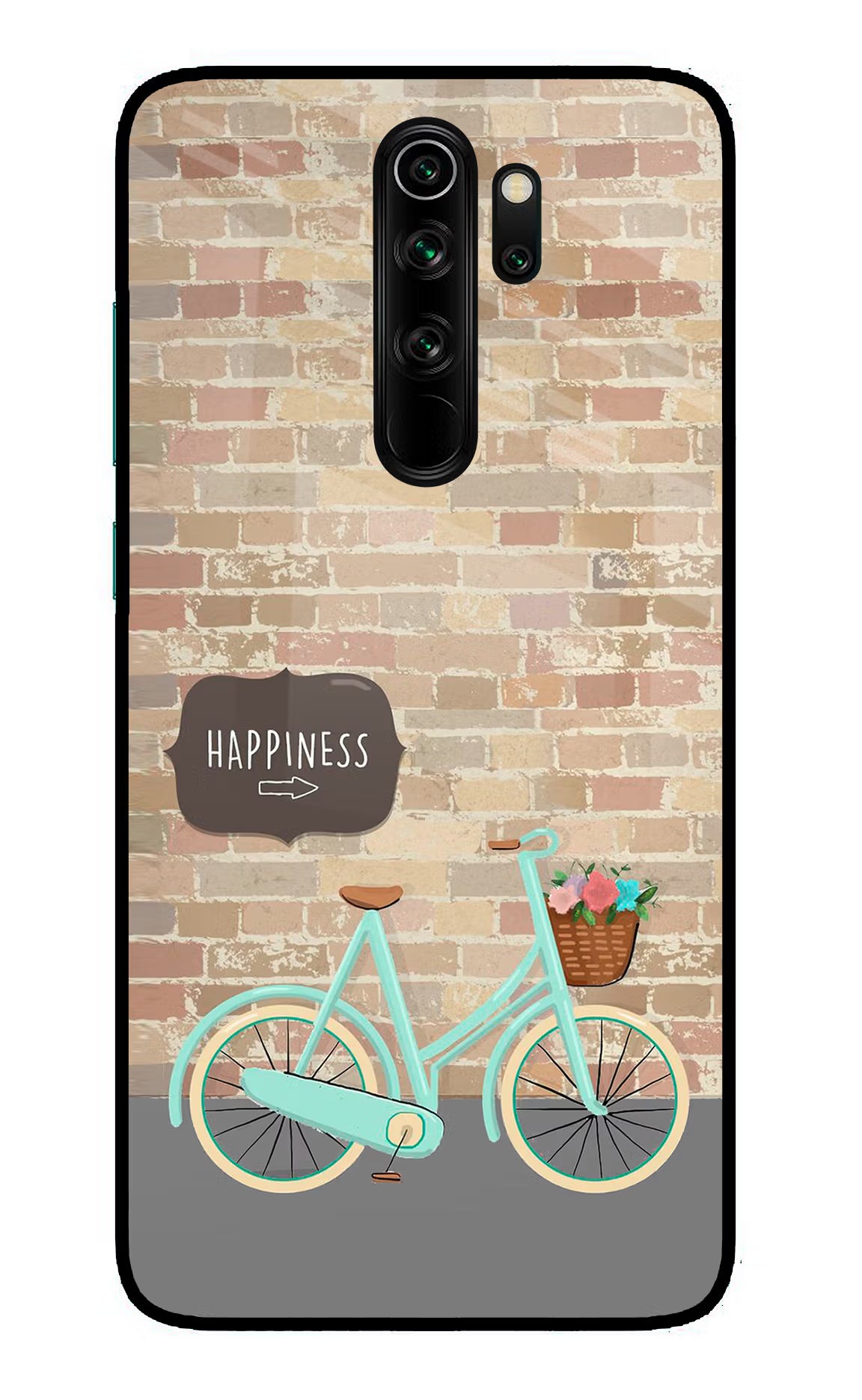 Happiness Artwork Redmi Note 8 Pro Glass Case Back Cover by Casekaro