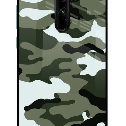 Camouflage Redmi Note 8 Pro Glass Case Back Cover by Casekaro