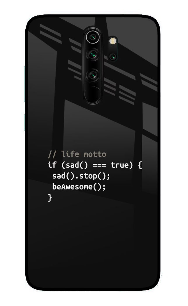 Life Motto Code Redmi Note 8 Pro Glass Case