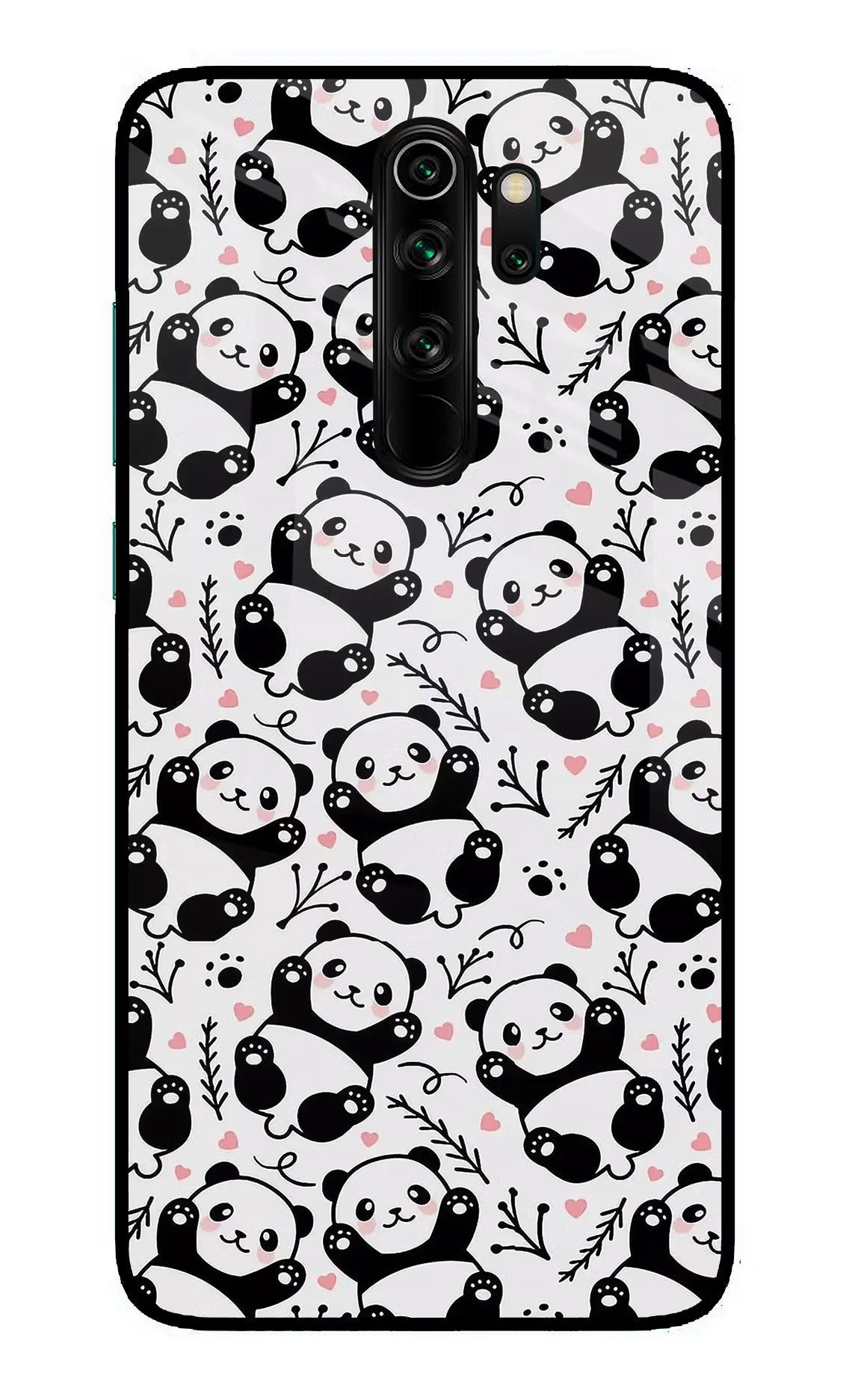 Cute Panda Redmi Note 8 Pro Glass Case Back Cover by Casekaro
