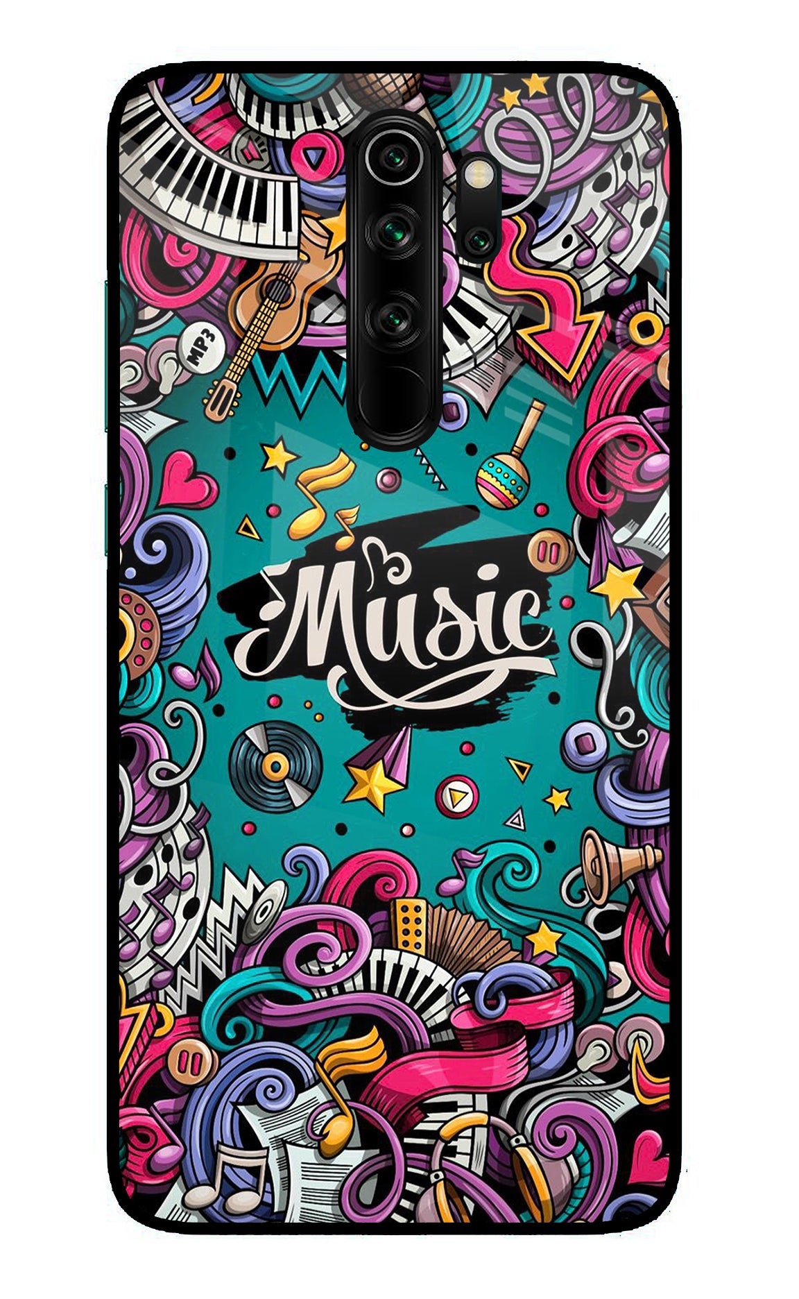 Music Graffiti Redmi Note 8 Pro Glass Case