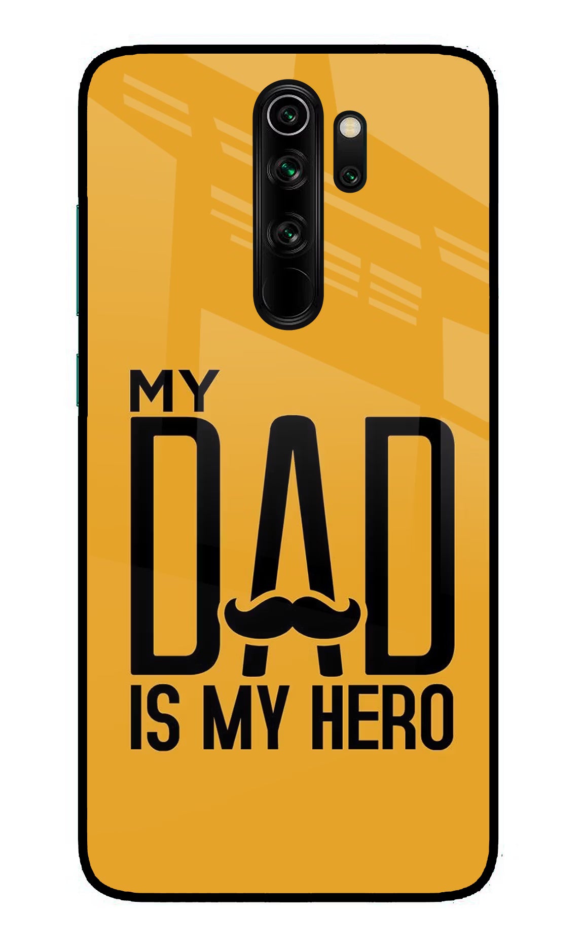 My Dad Is My Hero Redmi Note 8 Pro Glass Case Back Cover by Casekaro