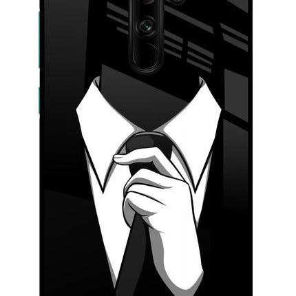 Black Tie Redmi Note 8 Pro Glass Case