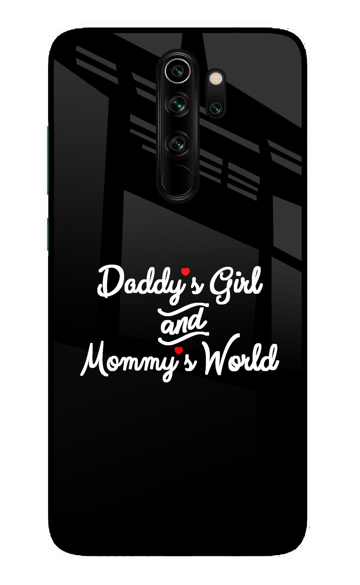 Daddy's Girl and Mommy's World Redmi Note 8 Pro Glass Case