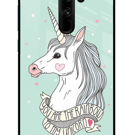 Unicorn Wallpaper Redmi Note 8 Pro Glass Case Back Cover by Casekaro