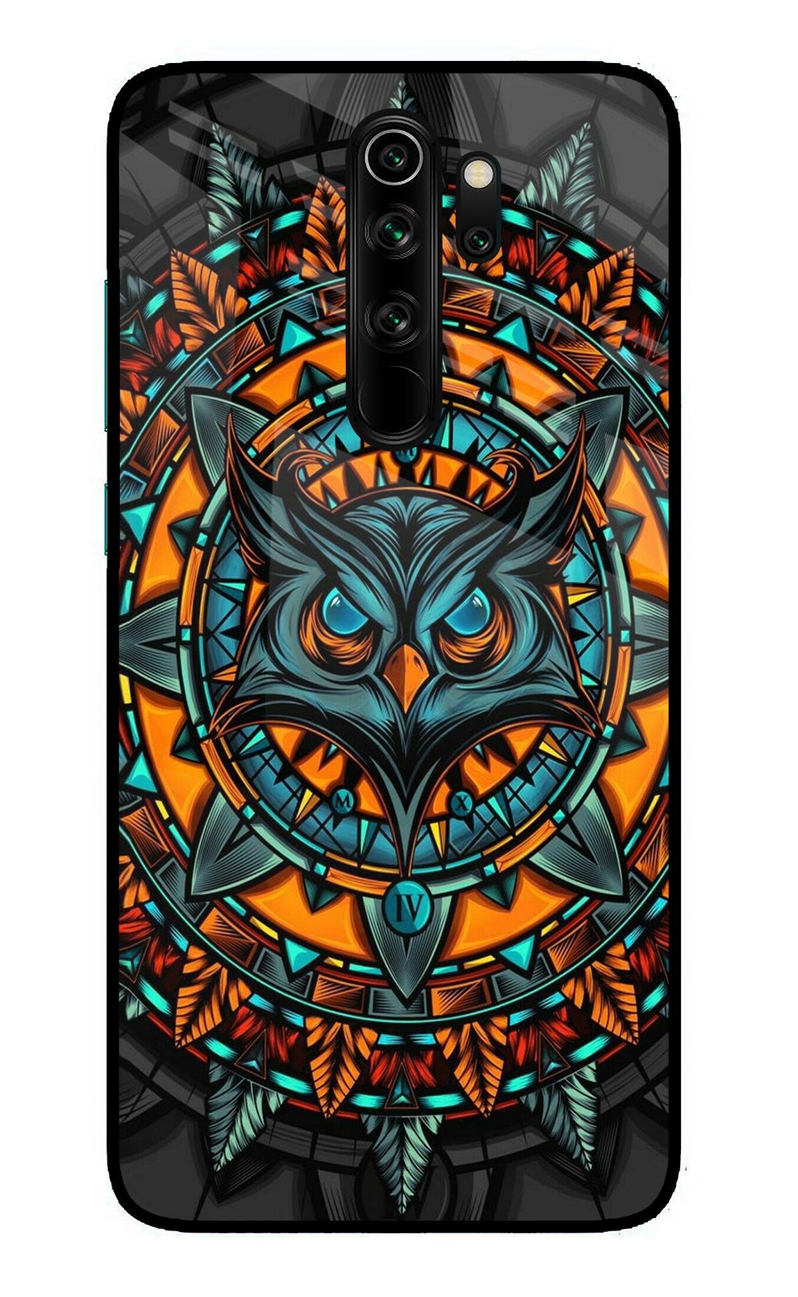 Angry Owl Art Redmi Note 8 Pro Glass Case