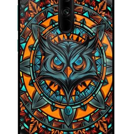 Angry Owl Art Redmi Note 8 Pro Glass Case Back Cover by Casekaro