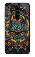 Angry Owl Art Redmi Note 8 Pro Glass Case Back Cover by Casekaro