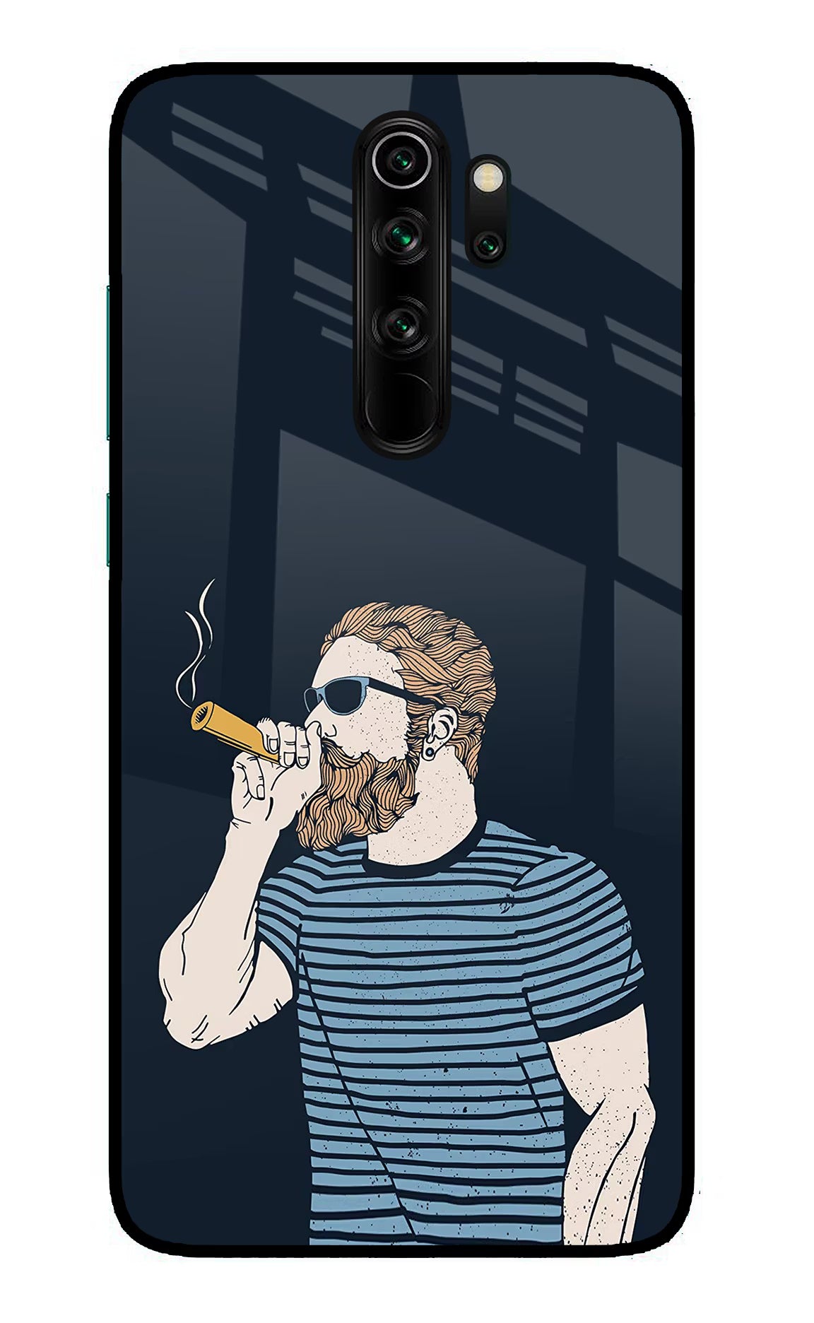 Smoking Redmi Note 8 Pro Glass Case Back Cover by Casekaro