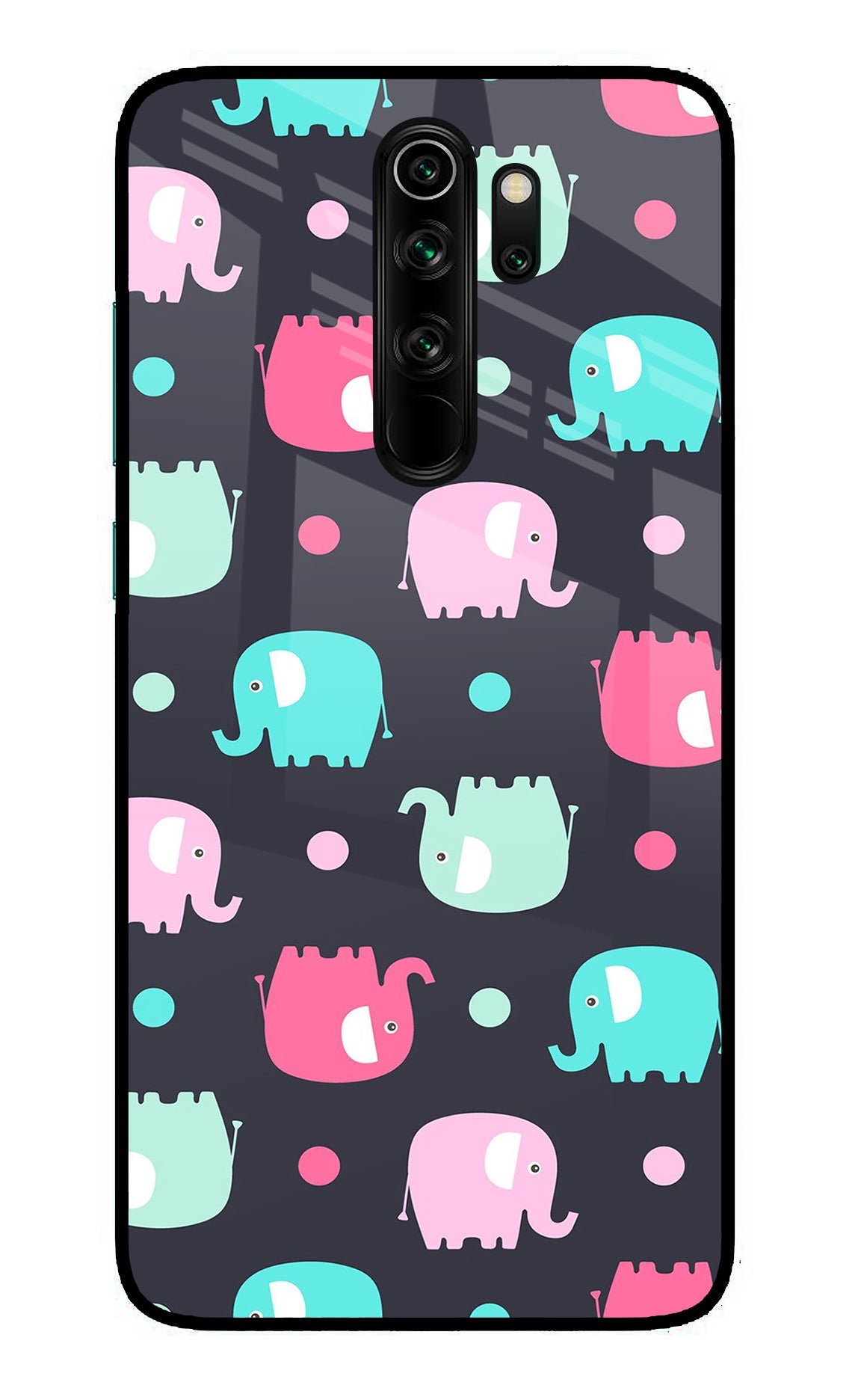 Elephants Redmi Note 8 Pro Glass Case