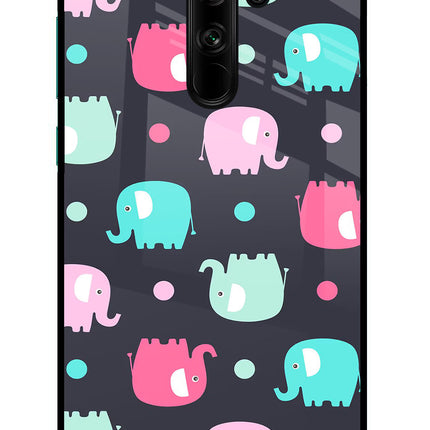 Elephants Redmi Note 8 Pro Glass Case