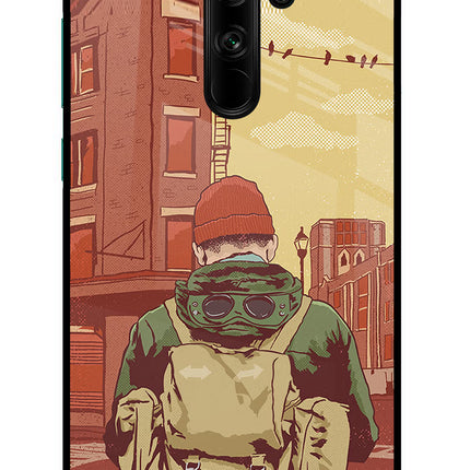 Adventurous Redmi Note 8 Pro Glass Case Back Cover by Casekaro