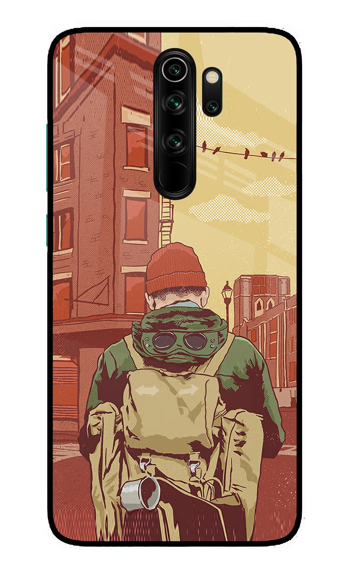 Adventurous Redmi Note 8 Pro Glass Case Back Cover by Casekaro