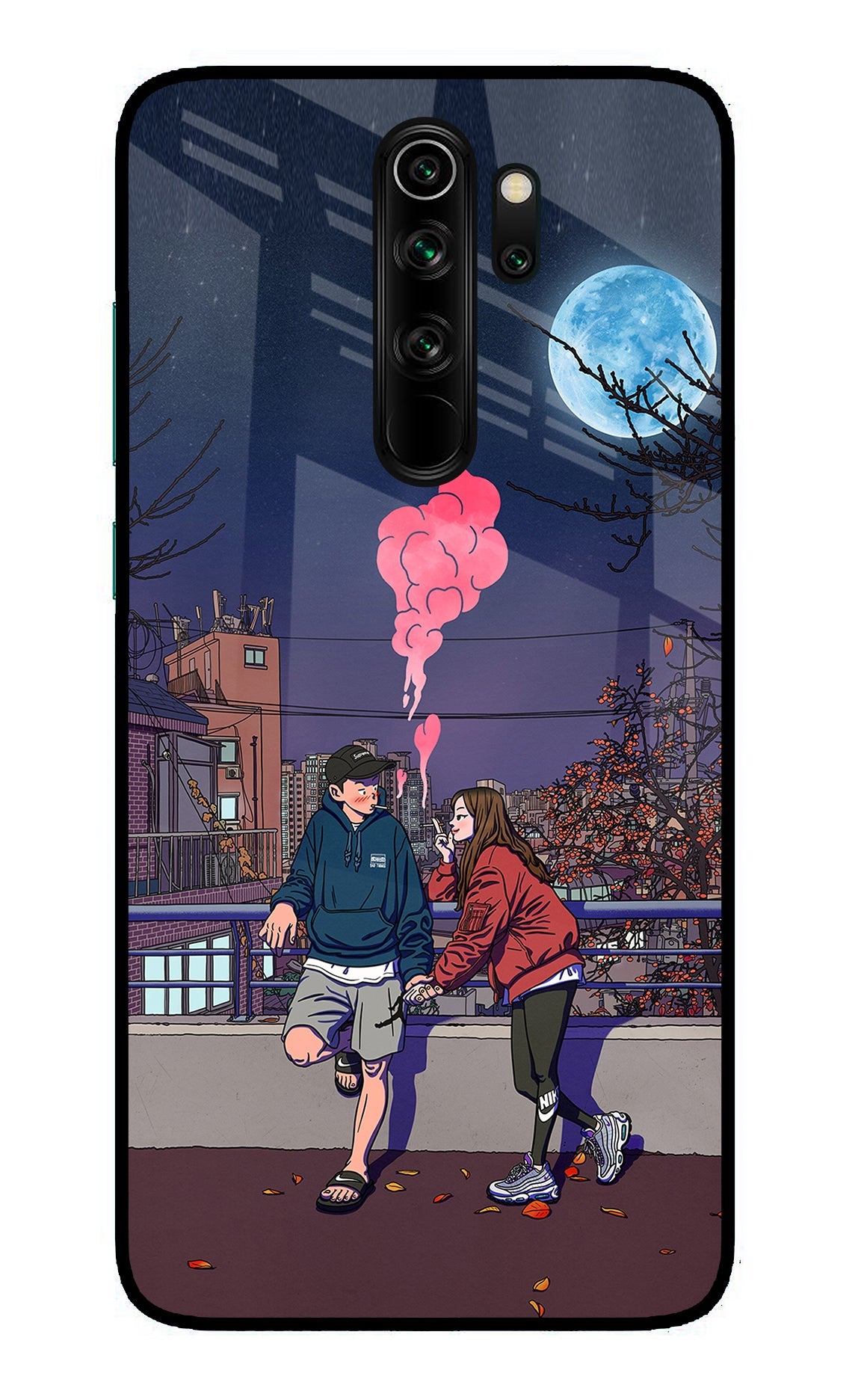 Chilling Couple Redmi Note 8 Pro Glass Case