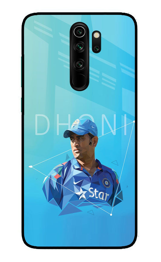 Dhoni Artwork Redmi Note 8 Pro Glass Case