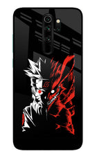 Naruto Two Face Redmi Note 8 Pro Glass Case Back Cover by Casekaro