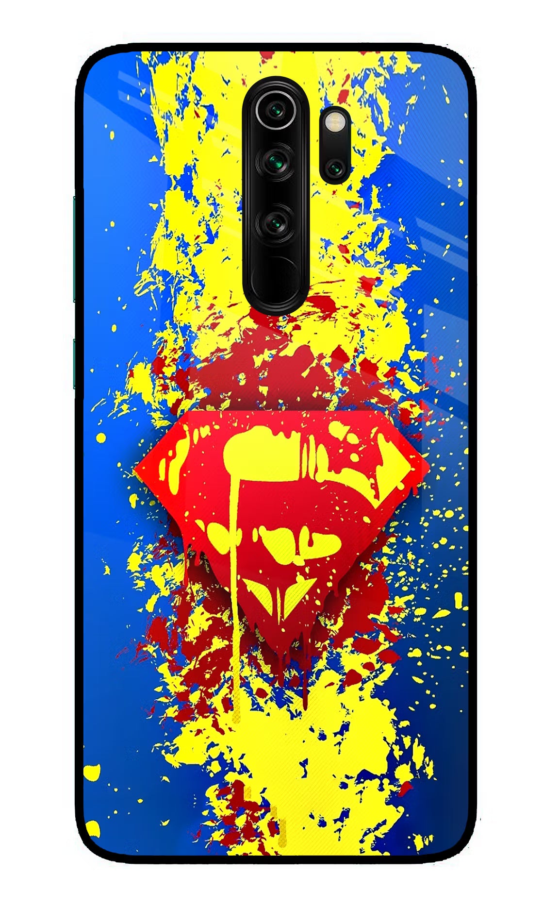 Superman logo Redmi Note 8 Pro Glass Case Back Cover by Casekaro
