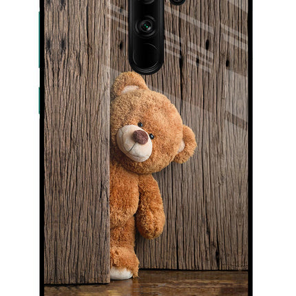 Teddy Wooden Redmi Note 8 Pro Glass Case Back Cover by Casekaro