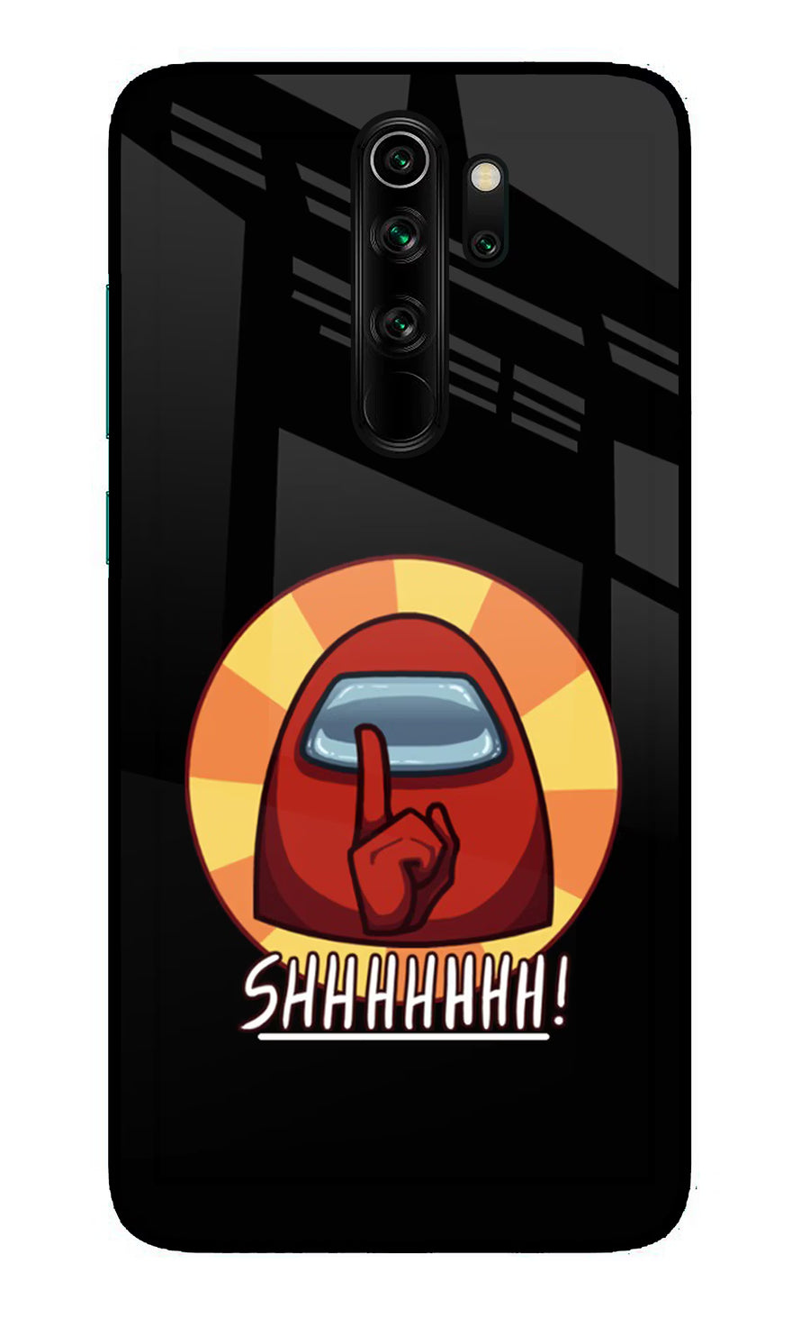 Among Us Shhh! Redmi Note 8 Pro Back Cover, Glass case