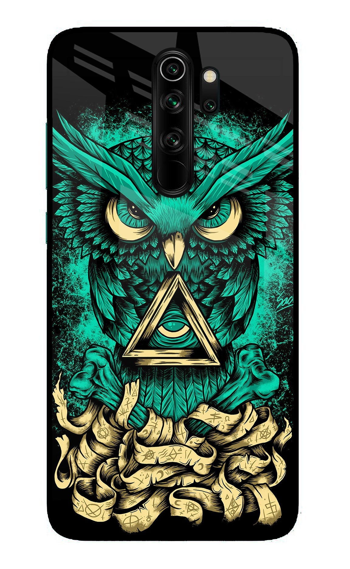 Green Owl Redmi Note 8 Pro Glass Case