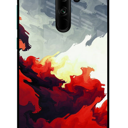 Fire Cloud Redmi Note 8 Pro Glass Case Back Cover by Casekaro