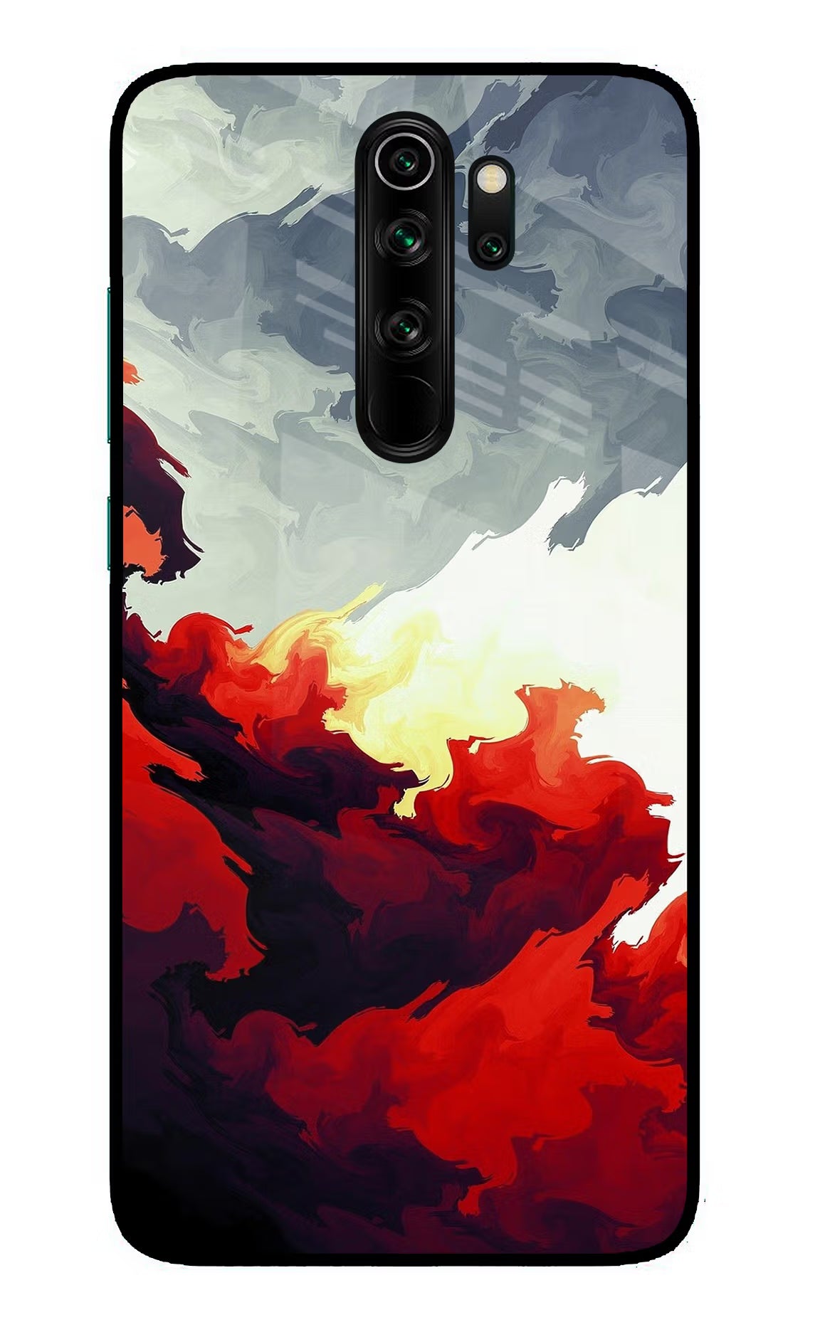 Fire Cloud Redmi Note 8 Pro Glass Case Back Cover by Casekaro