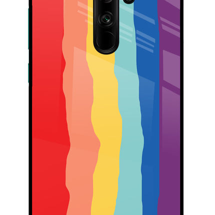 Rainbow Redmi Note 8 Pro Glass Case Back Cover by Casekaro